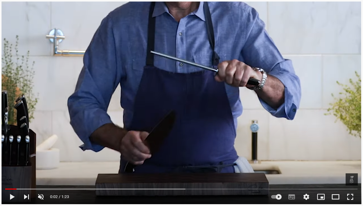 Screenshot of How To Hone A Knife video