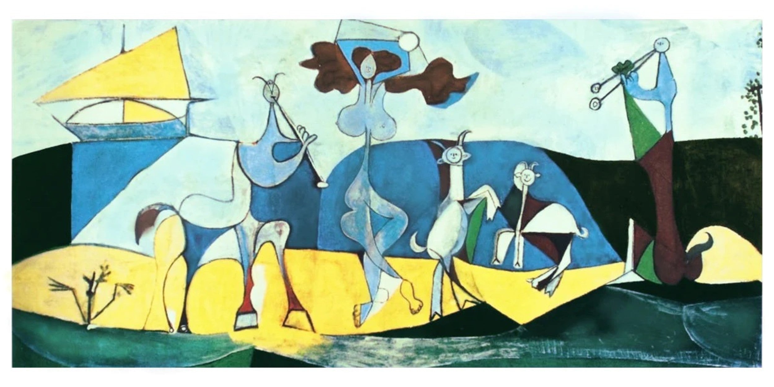 Kunstdruk Pablo Picasso La joie de Vivre 100x50cm