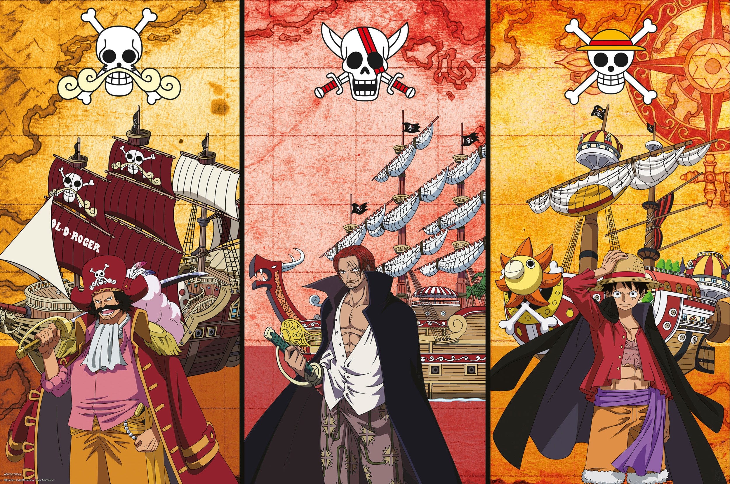 Poster One Piece Captains and Boats 91,5x61cm