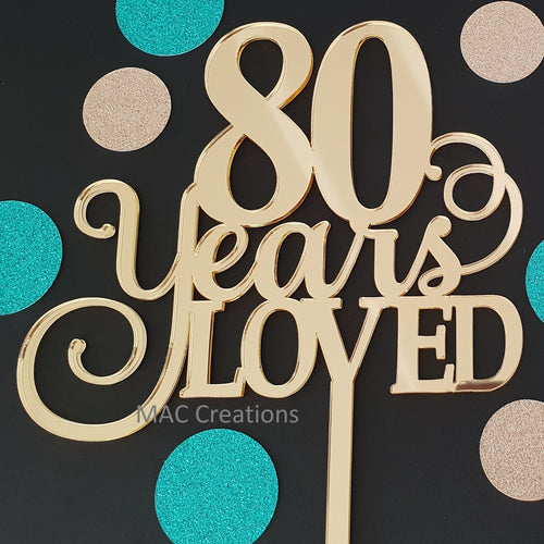 Happy 60th Cake Topper | Candy's Cupcakes