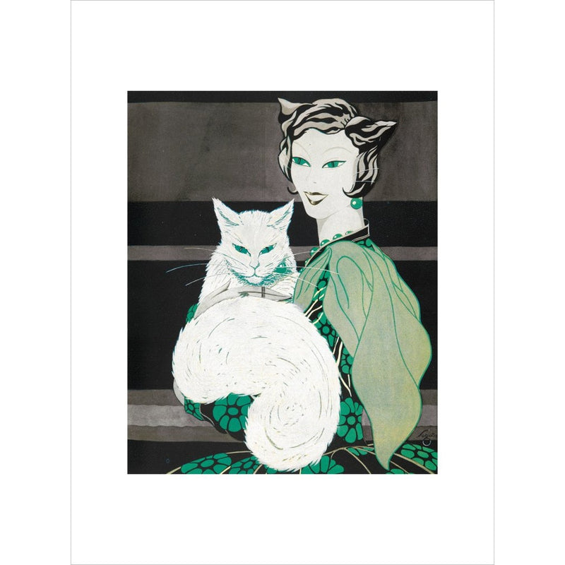 Personalised Ginger & White Cat - Art Print - Standard Print