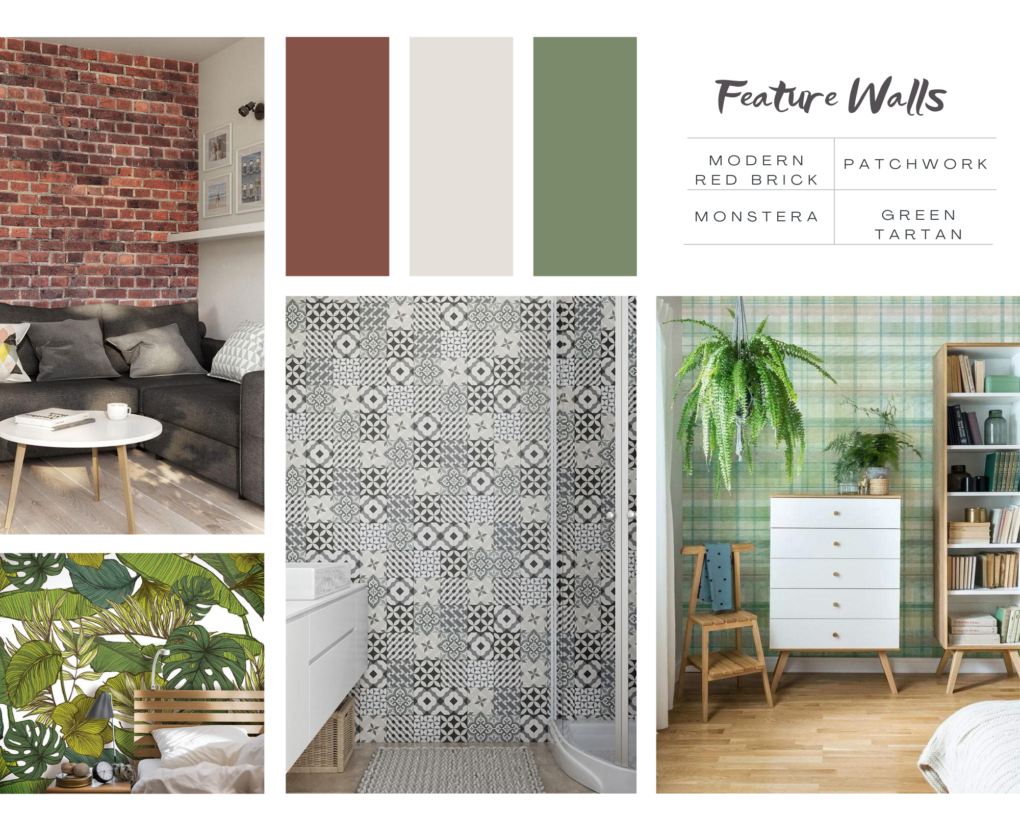 Feature Wall Mood Board - Wet Walls and Ceilings 