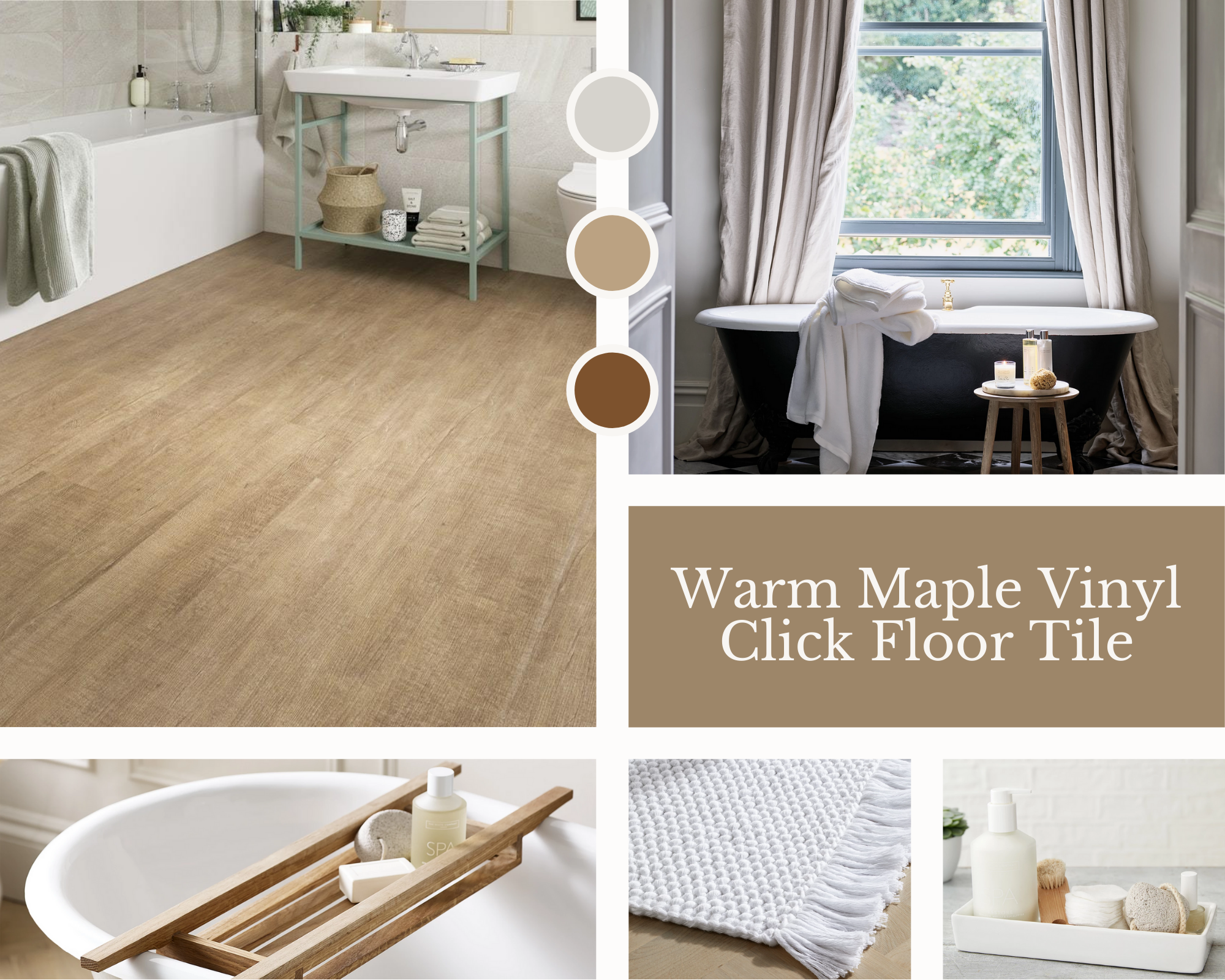 Warm Maple Vinyl Click Floor Tile 