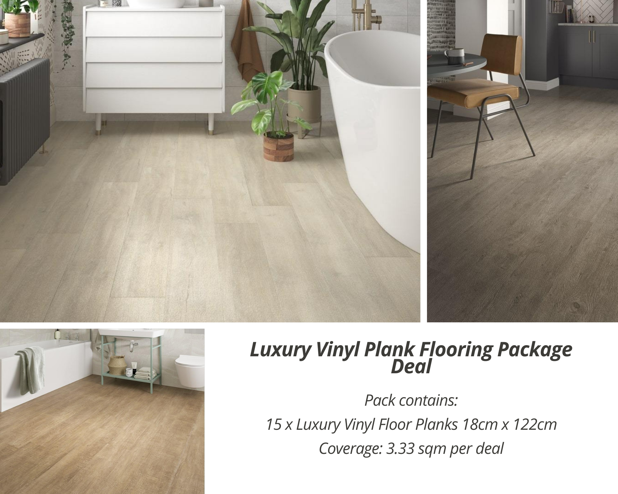 Luxury Vinyl Plank Flooring Package Deal