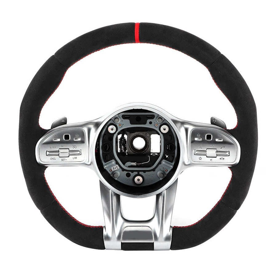 Full Suede Steering Wheel Assembly Fits for Mercedes-Benz 