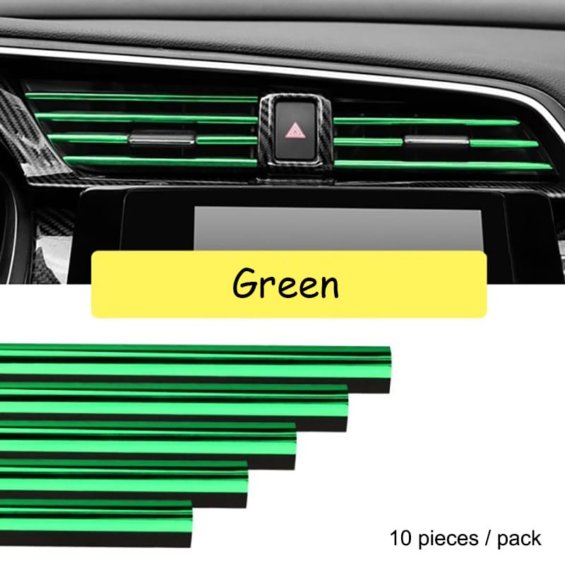 10 Pieces Molding Car Air Vent Trim Strip Air Conditioner