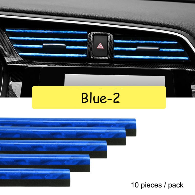 10 Pieces Molding Car Air Vent Trim Strip Air Conditioner