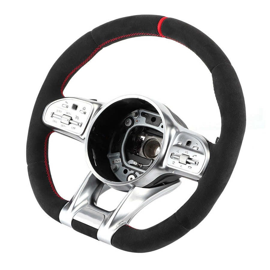 Full Suede Steering Wheel Assembly Fits for Mercedes-Benz 