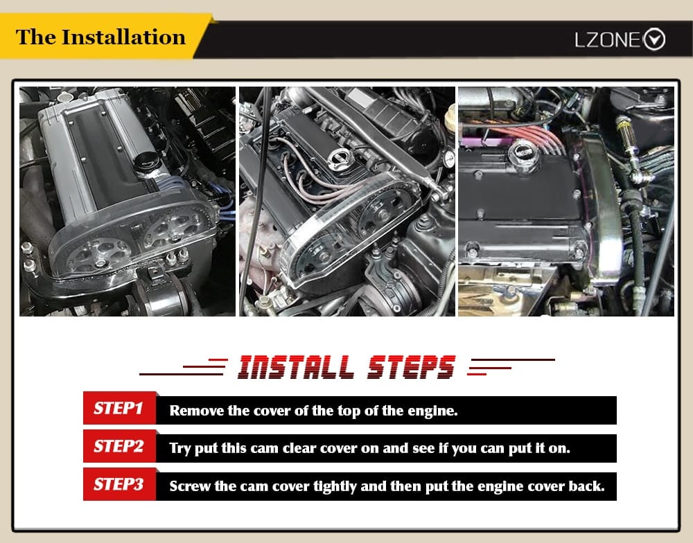 Mitsubishi Lancer EVO 1-3 Clear Timing Covers