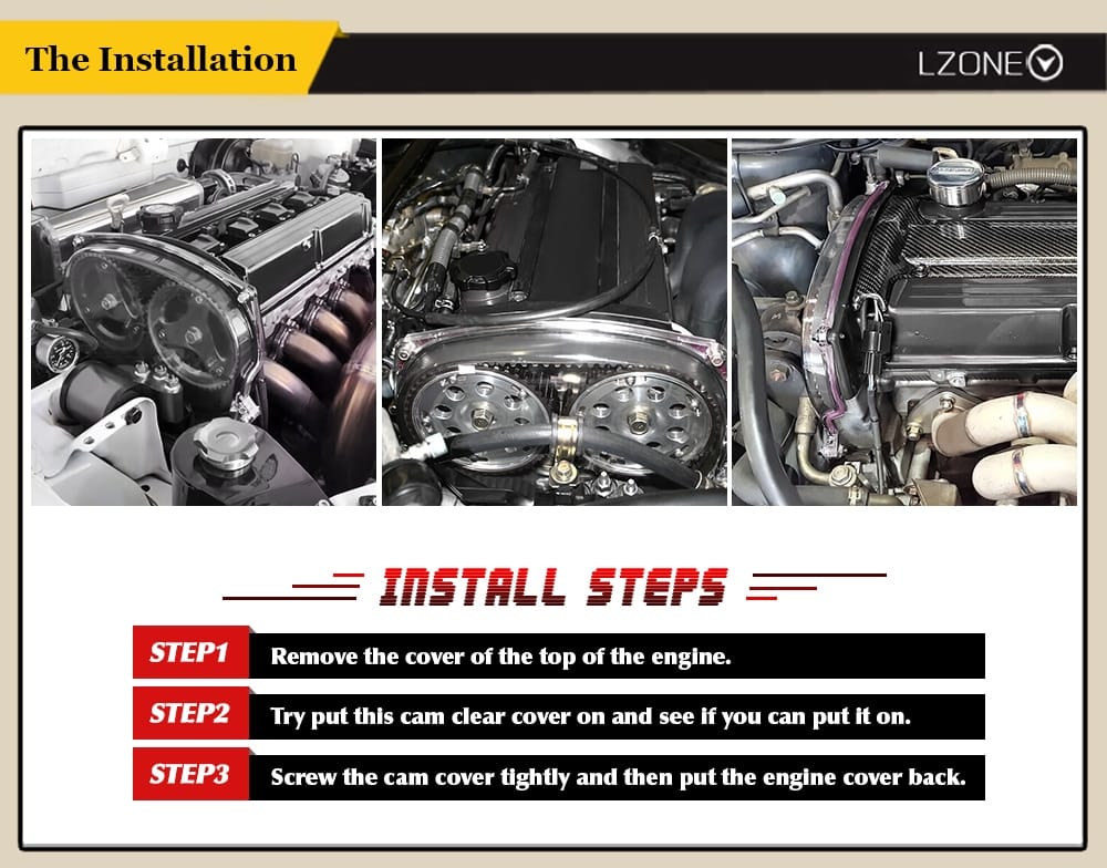 Mitsubishi Lancer EVO4-8 Clear Timing Covers