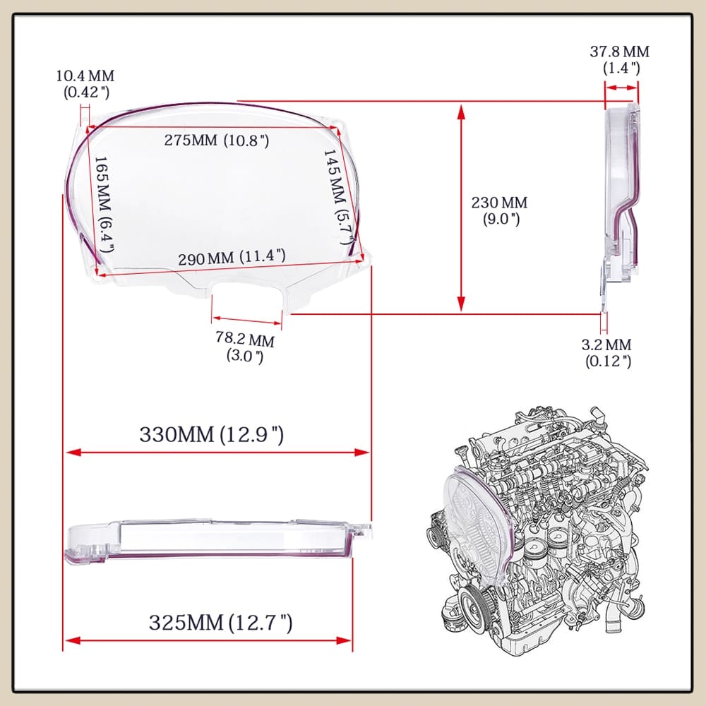 Mitsubishi Lancer EVO4-8 Clear Timing Covers