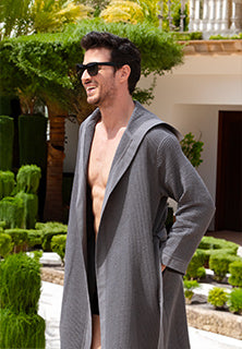 Hooded Waffle Robes for Men