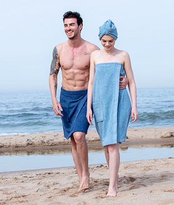 100% Turkish Cotton Terry Cloth Towel Wraps for Summer