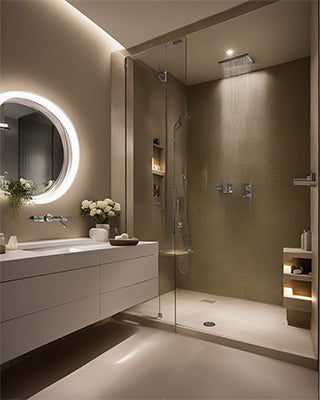 Spa-inspired Shower Niche in SEYANTE Bathroom