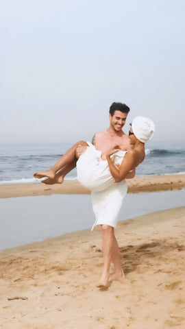 A Toast to Togetherness: Towel Wraps for Men & Women
