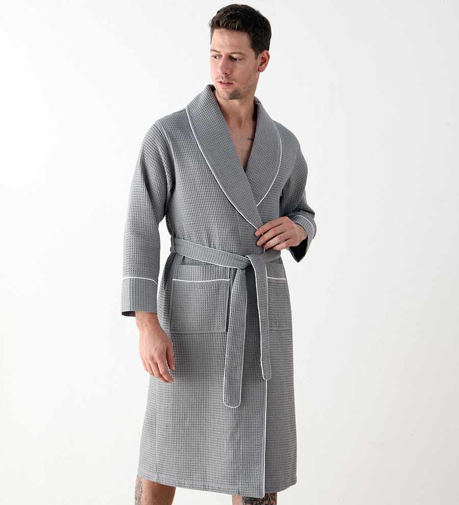 Men's Luxury Waffle Hotel Robe | SEYANTE