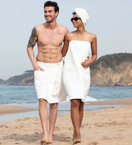 100% Turkish Cotton Terry Cloth Body Wraps for Men and Women