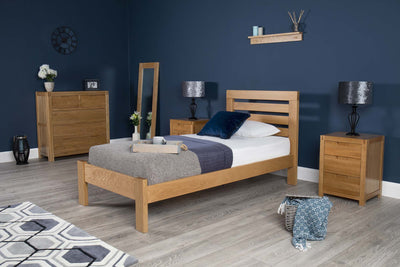 Capri Solid Natural Oak Bed Frame - 5ft King Size – The Oak Bed Store