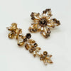 Clip Earrings Champagne Flower | Gold - muze-earrings.com