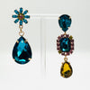 Earrings Aqua Blue Flower | Gold - muze-earrings.com