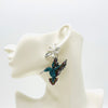 Earrings Aqua Blue Hummingbird | Silver - muze-earrings.com