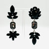 Earrings Black & Grey Glam | Silver - muze-earrings.com