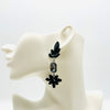 Earrings Black & Grey Glam | Silver - muze-earrings.com