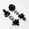 Earrings Black & Grey Glam | Silver - muze-earrings.com