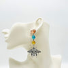 Earrings Colorful Bee | Silver - muze-earrings.com