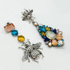 Earrings Colorful Bee | Silver - muze-earrings.com