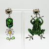Earrings Frog & Daisy | Silver - muze-earrings.com