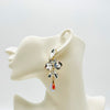 Earrings Lobster AB White | Gold - muze-earrings.com