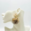 Earrings Long Bridal Flowers | Gold - muze-earrings.com