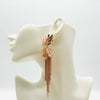 Earrings Long Pink Glam | Gold - muze-earrings.com