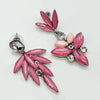 Earrings Pink Flower | Silver - muze-earrings.com