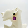 Earrings Purple Lilac Fish | Gold - muze-earrings.com