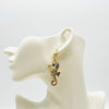 Earrings Red AB Seahorse | Gold - muze-earrings.com