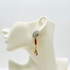 Earrings Red AB Seahorse | Gold - muze-earrings.com