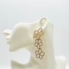 Earrings White Strass Flower | Gold - muze-earrings.com