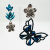Earrings Aqua Butterfly | Silver - Muzesieraden.nl