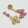 Earrings Big Pink Butterfly | Gold - Muzesieraden.nl