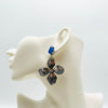 Earrings Blue Swarovski Flower | Silver - Muzesieraden.nl