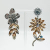 Earrings Champagne Flower | Silver - muze-earrings.com