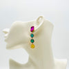 Earrings Colorful Leafs | Gold - muze-earrings.com