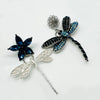 Earrings Dark Blue Dragonfly | Silver - Muzesieraden.nl