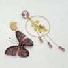 Earrings Pink Butterfly | Gold - Muzesieraden.nl