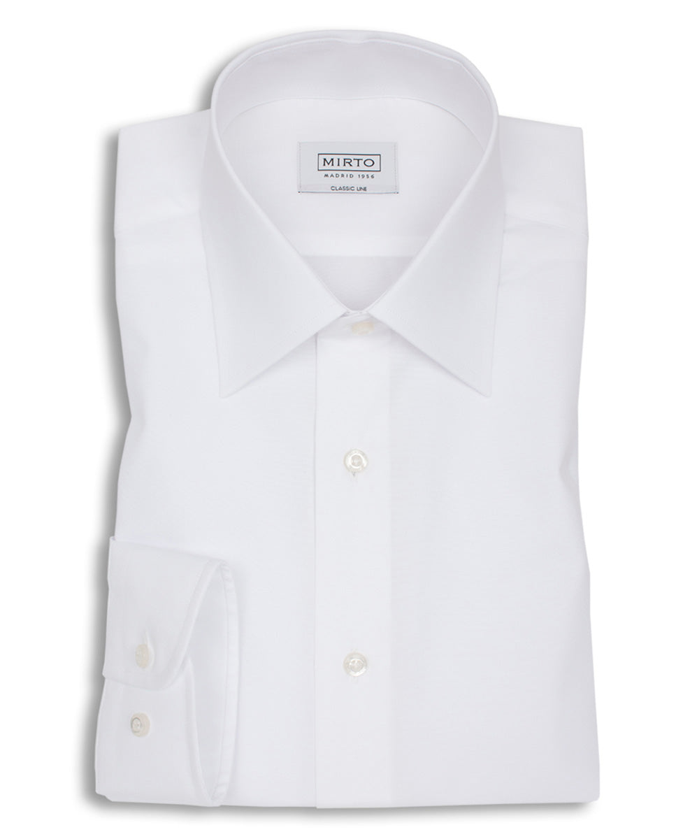 Camisa vestir popelin blanco by MIRTO – 00591-0050 MIRTO