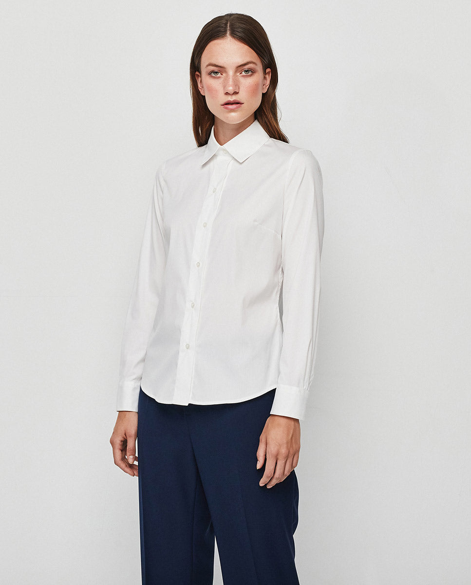 Cabina Ordenado pegatina Camisa blanca de algodón – 02040-0050 | MIRTO