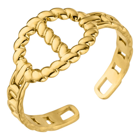 Azura Ring verstellbar 18K vergoldet wasserfest