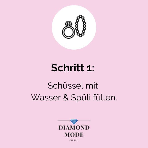 Halskette reinigen: Schritt 1